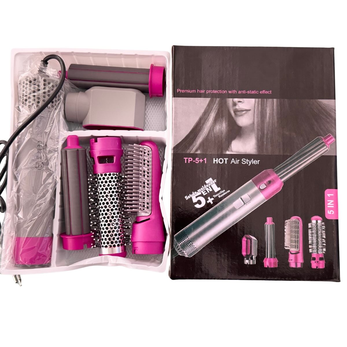 5-in-1 Electric Hair Dryer Brush Kit | Blow Dryer, Straightener, Curler & Volumizer Styling Tool thumbnail 9