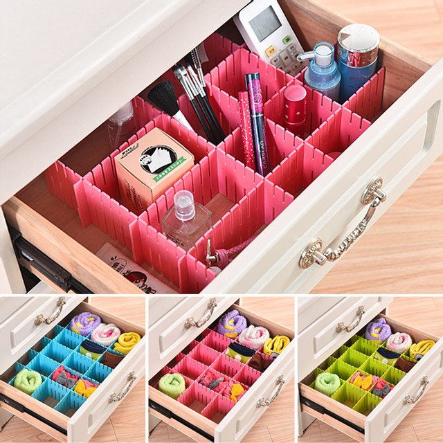 Drawer Organizer Board Storage Box | Adjustable Clapboard Divider Set | 4 Pcs thumbnail 3