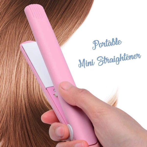 Mini Portable Ceramic Hair Straightener & Curler | Frizz-Free Smooth Hair | Random Color thumbnail 5