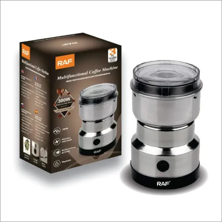 RAF Stainless Steel Electric Dry Mill Masala Spice and Coffee Grinder 300W with Stainless Steel Blade thumbnail 5