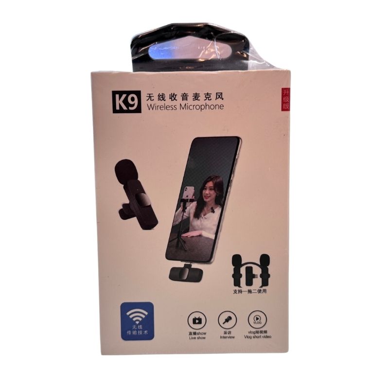 K9 Dual Wireless Lavalier Microphone | Plug & Play USB Type-C | Mic with Auto Sync & Noise Reduction thumbnail 2