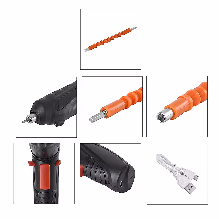 47-Piece Foldable Wireless Electric Screwdriver Kit with Adjustable Torque & USB Charging thumbnail 5