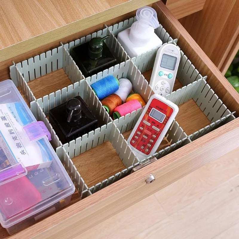Drawer Organizer Board Storage Box | Adjustable Clapboard Divider Set | 4 Pcs thumbnail 2