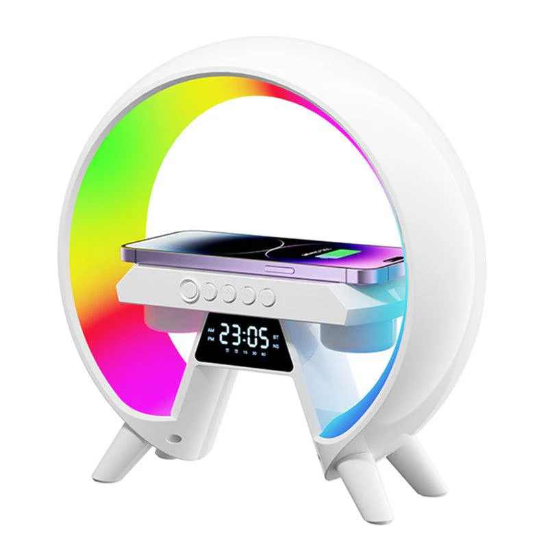 BT-3401 LED Wireless Charging Speaker & Atmosphere Lamp | RGB Night Light | Bluetooth Speaker | Fast Wireless Charger thumbnail 3