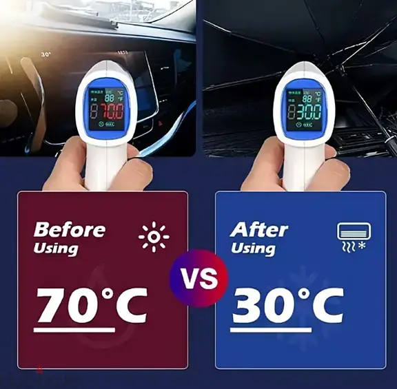 Foldable Car Windshield Umbrella Sunshade | UV Protection & Heat Blocker for All Vehicles thumbnail 5