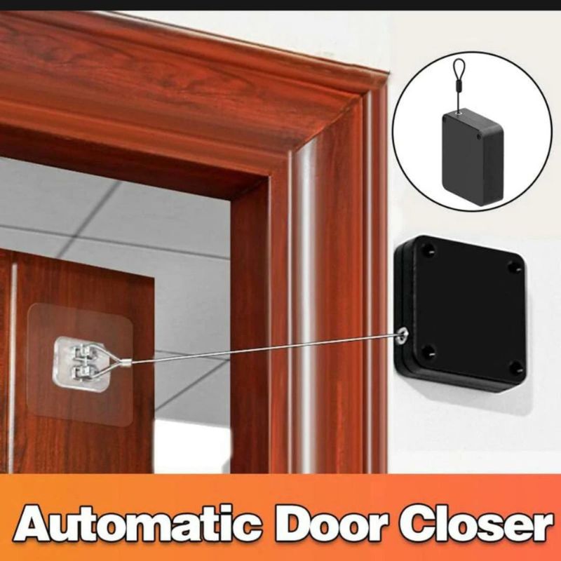 Portable Automatic Door Closer | Punch-Free Installation | Self-Closing Device with Strong Pull Force thumbnail 4