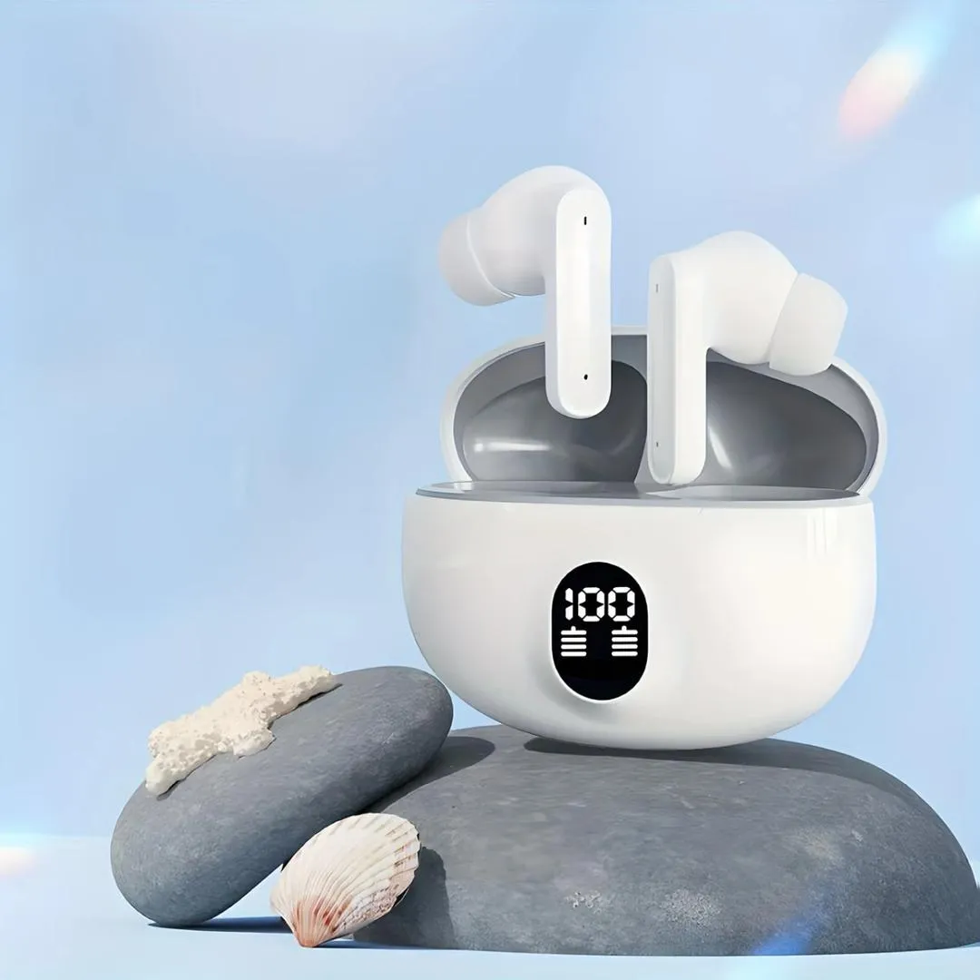 Crystal Clear Wireless Earbuds with Noise Cancellation & 24Hr Case