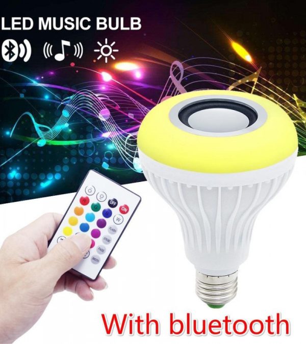 2-in-1 Smart LED Bulb with Bluetooth Speaker | RGB Color Light + Remote Control thumbnail 8