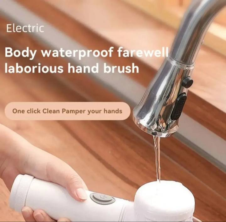 5-in-1 Rechargeable Magic Brush | Handheld Electric Scrubber | 360° Rotating with 3 Replaceable Multipurpose Brush Heads thumbnail 6