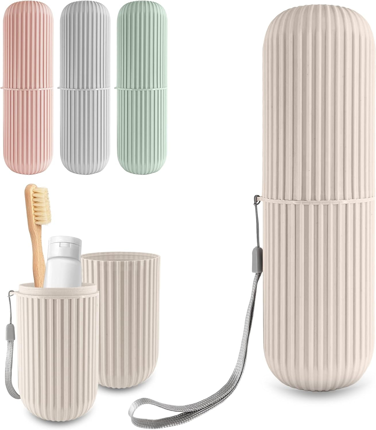 Portable Toothbrush & Toothpaste Holder Case | Travel Storage Box with Cup Function thumbnail 6