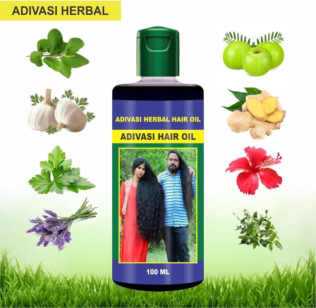 Adivasi Herbal Hair Oil And Shampoo Deal Pack Of 2 – Natural Hair Care Combo For Strong, Shiny, And Healthy Hair (Oil 100ml + Shampoo 200ml) thumbnail 3