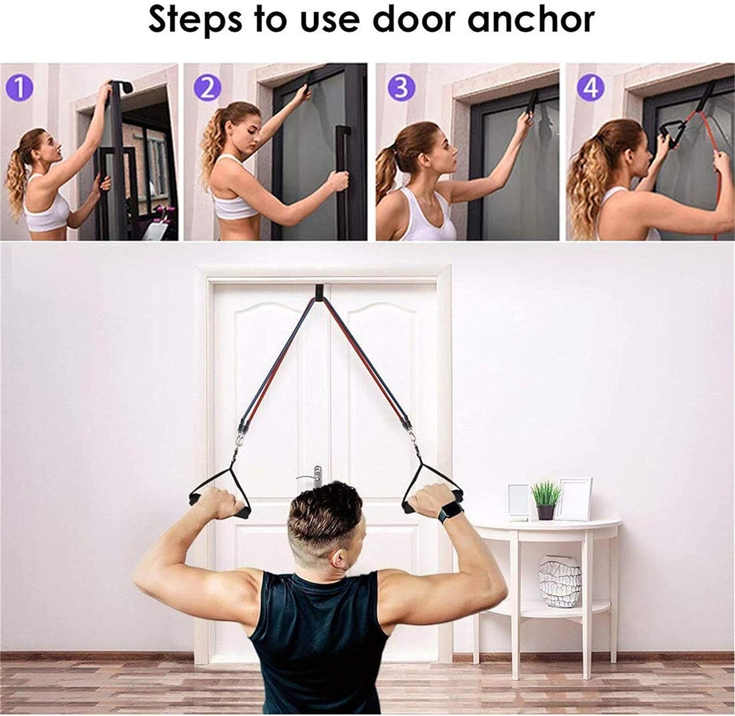 Gym Belt with Box | 5-in-1 Power Exercise Resistance Band Set | Adjustable Fitness Equipment for All thumbnail 7