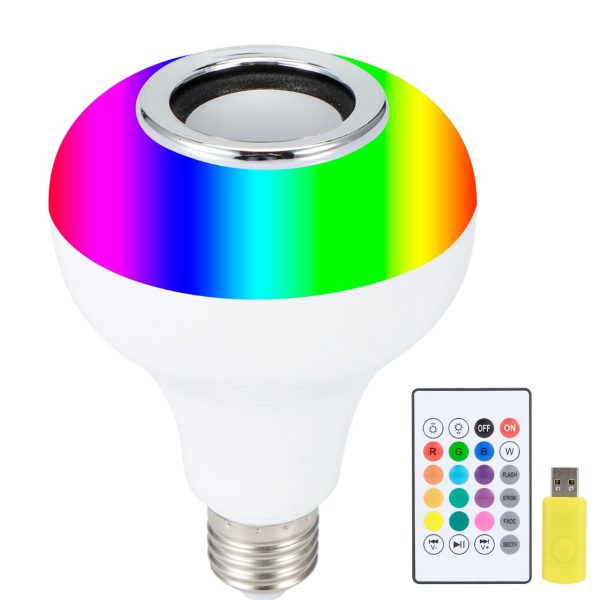 2-in-1 Smart LED Bulb with Bluetooth Speaker | RGB Color Light + Remote Control thumbnail 6