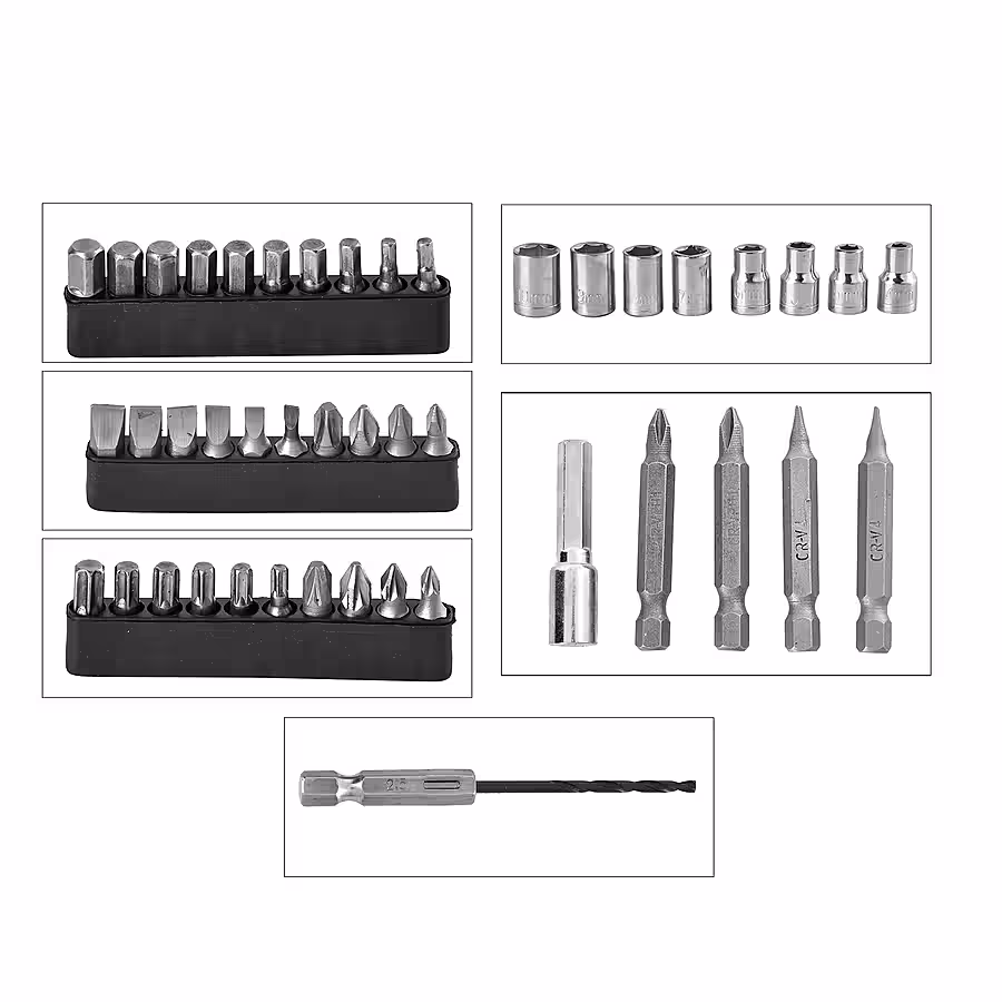 47-Piece Foldable Wireless Electric Screwdriver Kit with Adjustable Torque & USB Charging thumbnail 3