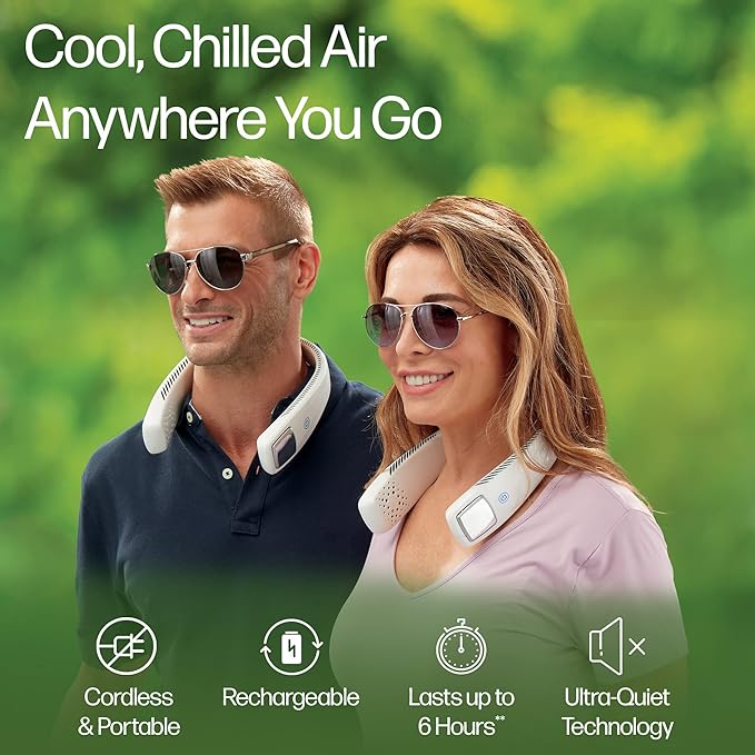 Arctic Air Freedom Wearable Neck Fan & Air Purifier | USB Rechargeable 3-Speed Personal Cooler for Indoor Outdoor Travel thumbnail 4