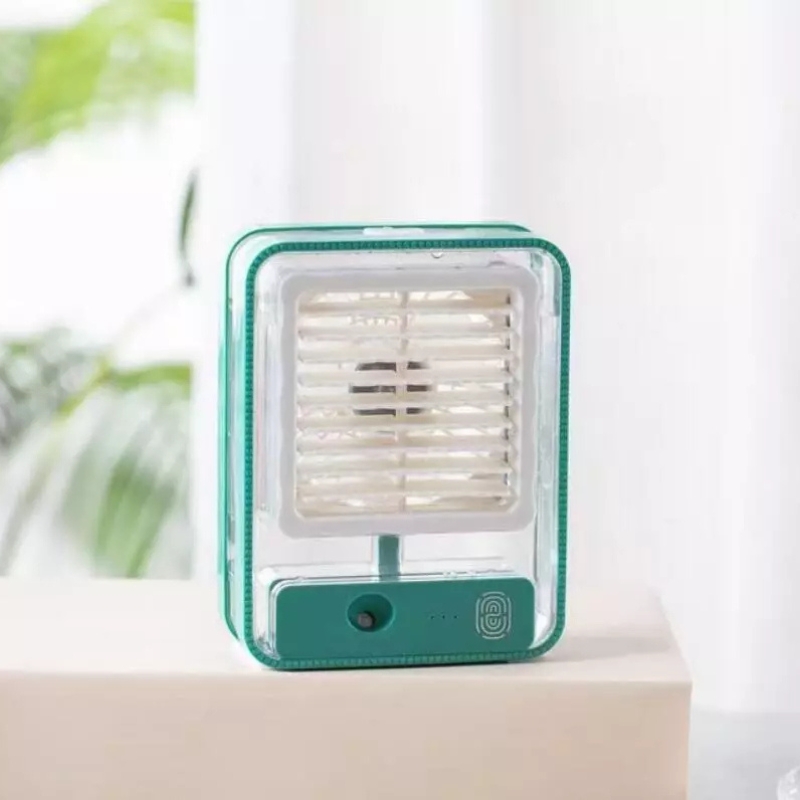 Portable USB Air Cooler Fan – 3-Speed, Mist Spray, Rechargeable | Random Color thumbnail 3