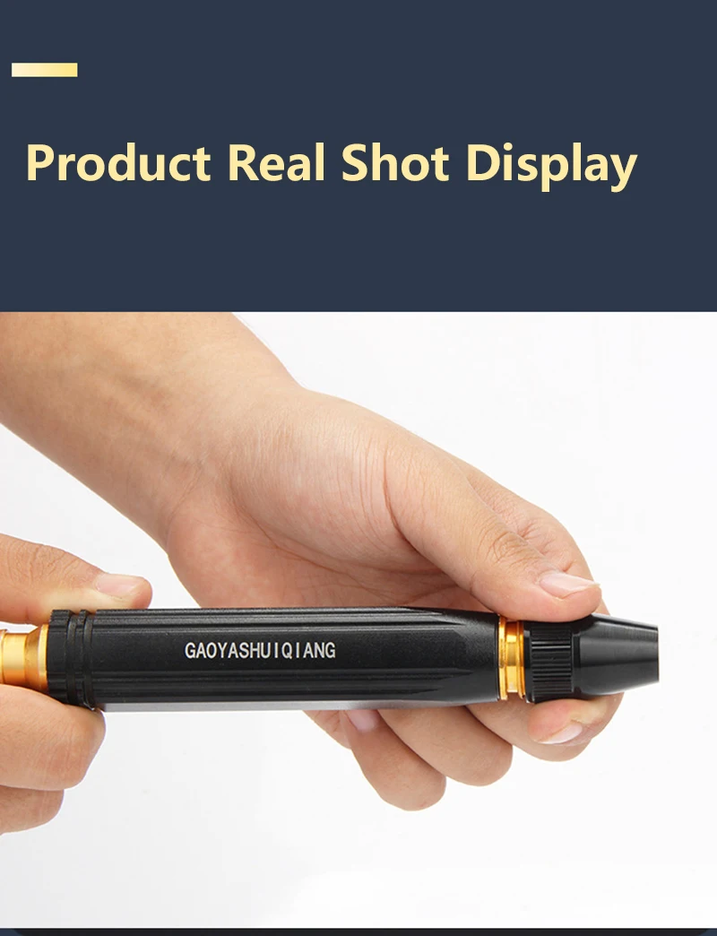 Plastic High Quality Black Nozzle | Spray Nozzle For Car, Watering Flowers, Washing Glass, Water Column | Tap Nozzle High Pressure thumbnail 2