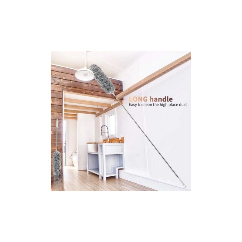 Extendable Microfiber Duster with Telescopic Handle | Long Reach, Bendable Head & Washable Cleaner thumbnail 3