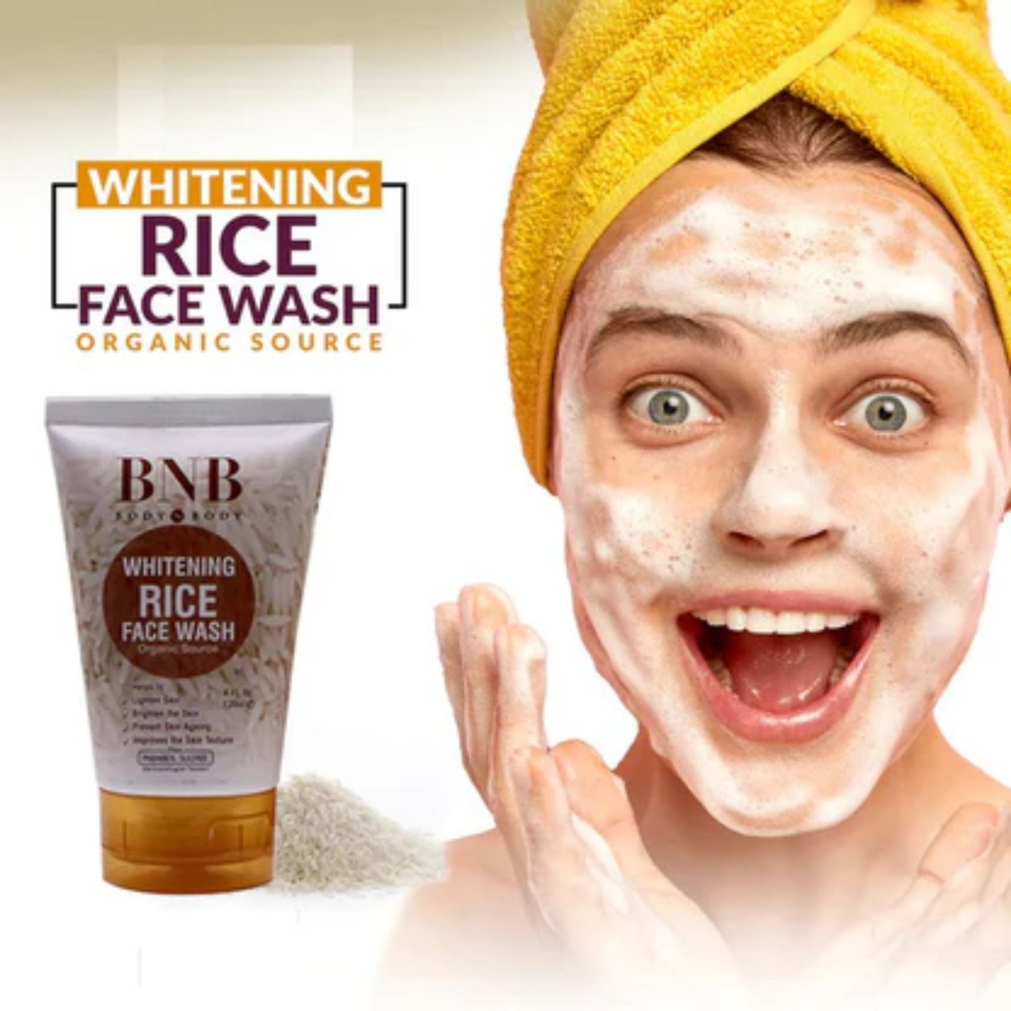 BNB Rice Extract Bright & Glow Facial Kit | 3-in-1 Whitening, Brightening & Hydrating Skincare thumbnail 6