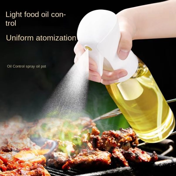 Plastic Glass Kitchen Cooking Spray Bottle | 200ML | BBQ Olive Oil & Vinegar Oil Sprayer thumbnail 3