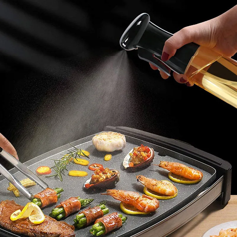 Plastic Glass Kitchen Cooking Spray Bottle | 200ML | BBQ Olive Oil & Vinegar Oil Sprayer thumbnail 7