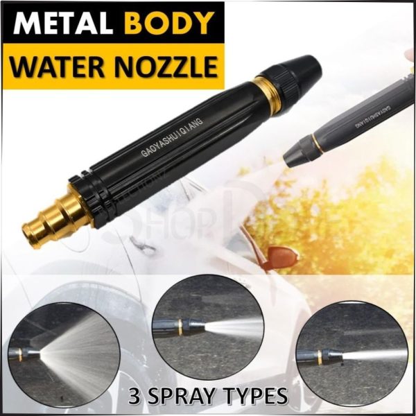 Metal High-Pressure Adjustable Nozzle Water Spray Gun | Heavy-Duty Brass Hose Sprayer for Cleaning & Watering thumbnail 10
