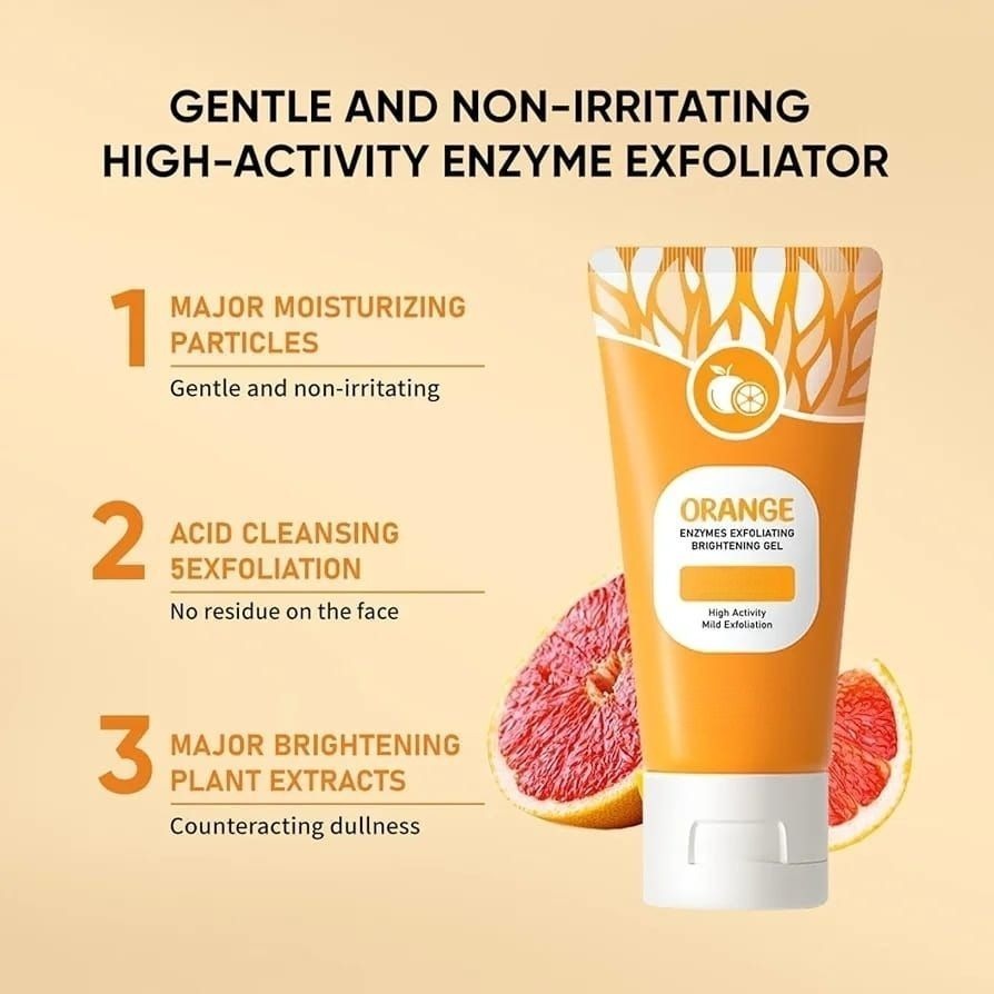 Orange Enzyme Exfoliating Gel – 60g | Brightening, Nourishing & Citrus Skincare for Radiant, Glowing, Healthy Skin thumbnail 5