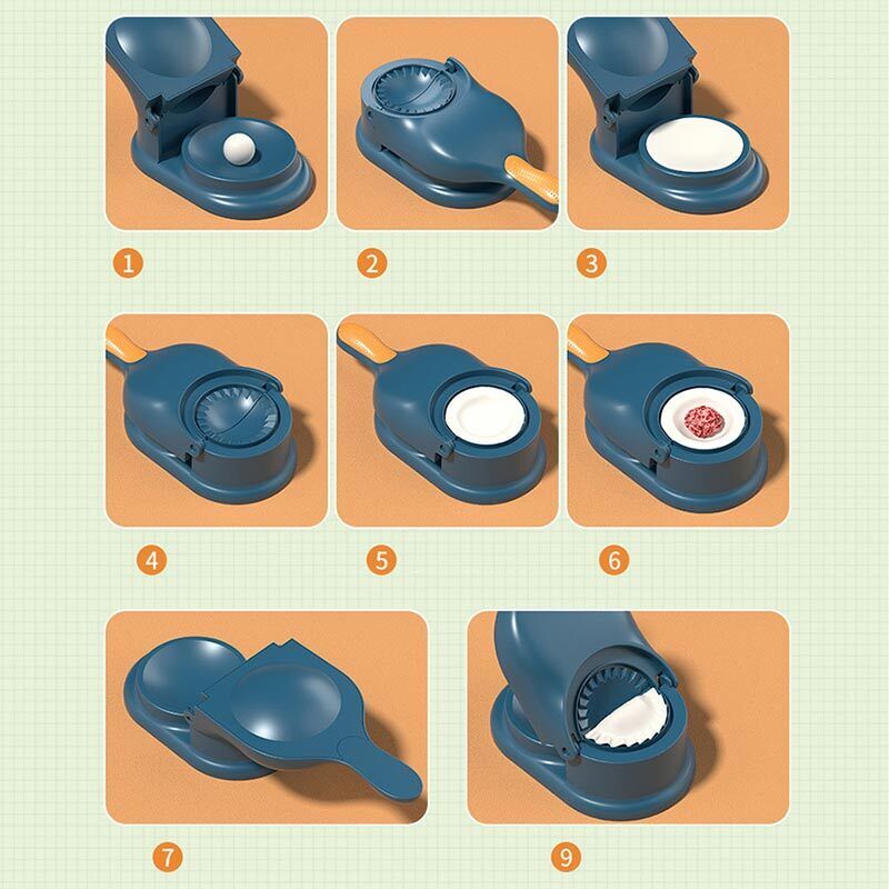 2-in-1 Dumpling & Samosa Maker | Mini Manual Tortilla & Dough Press | Random Colors thumbnail 9