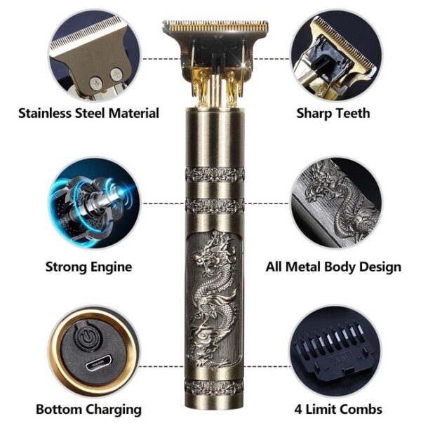 Professional T9 Trimmer | Metal Body | Hair & Beard Trimmer | Precision Grooming Tool thumbnail 4