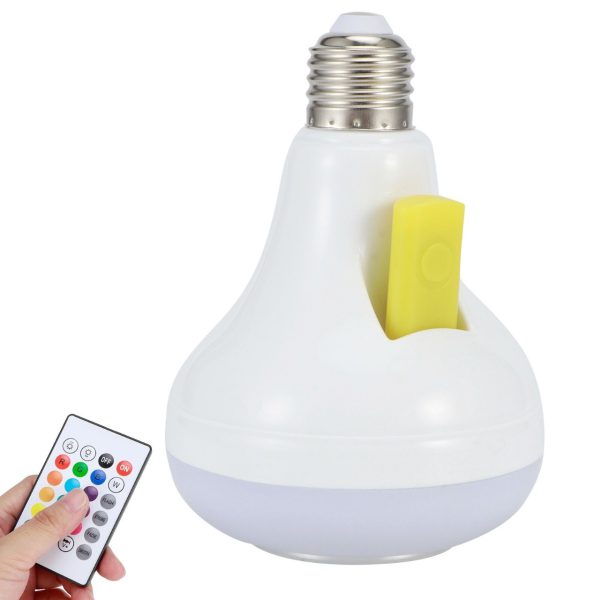 2-in-1 Smart LED Bulb with Bluetooth Speaker | RGB Color Light + Remote Control thumbnail 4