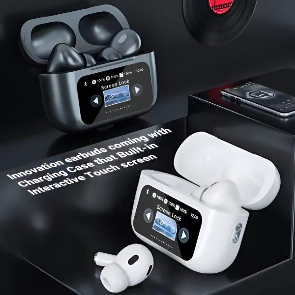 White A9 Pro ANC Bluetooth 5.4 Wireless Earbuds with Smart Screen and Active Noise Cancellation thumbnail 6