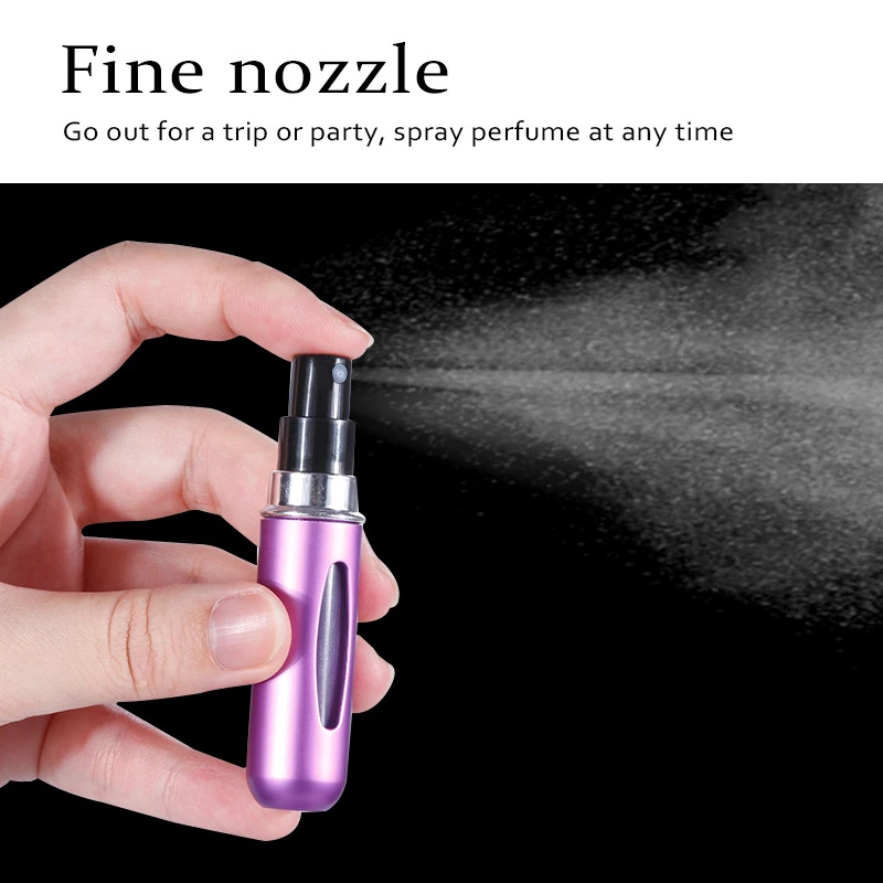 Portable Refillable Mini Perfume Atomizer | Travel-Size Spray Bottle | 5ml | Random Colors thumbnail 2
