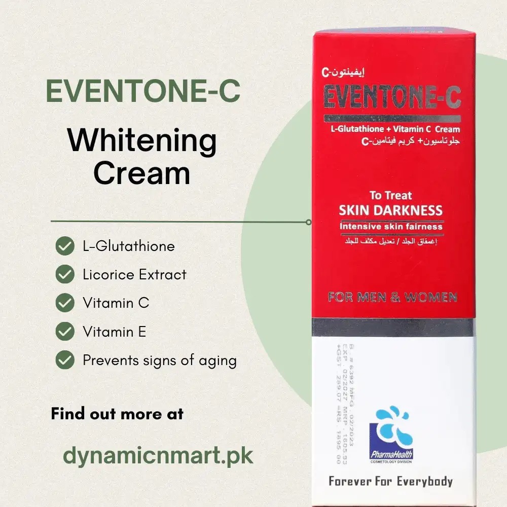 Eventone-C Cream with L-Glutathione & Vitamin C | Advanced Skin Brightening & Anti-Pigmentation Cream for Even, Radiant Skin thumbnail 2