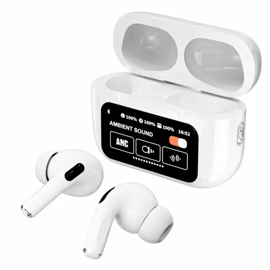 White A9 Pro ANC Bluetooth 5.4 Wireless Earbuds with Smart Screen and Active Noise Cancellation thumbnail 4
