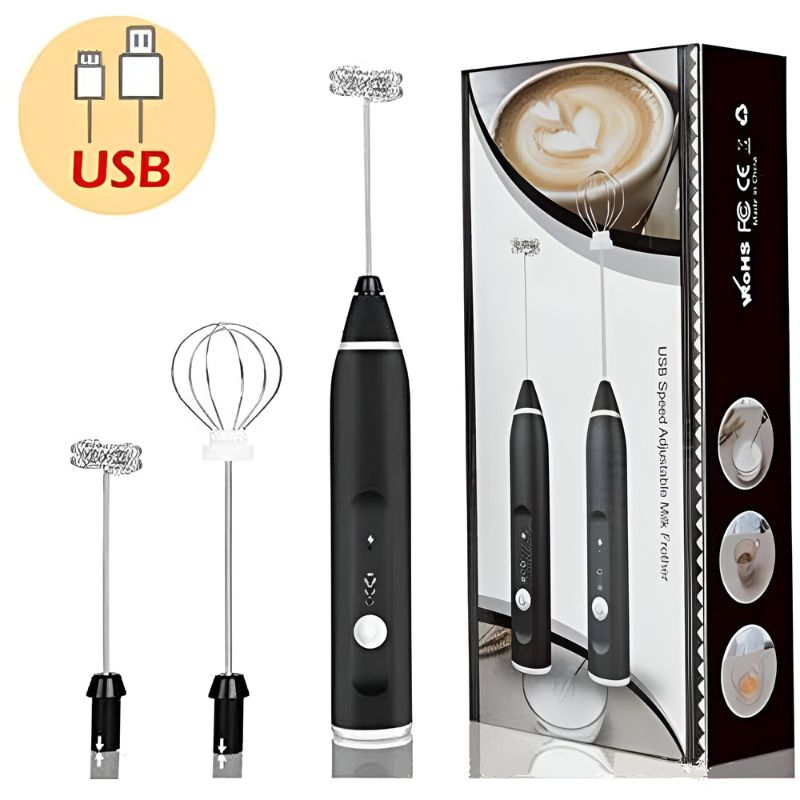 Rechargeable Electric Coffee Frother & Egg Beater | High-Speed Handheld Mixer with USB Charging thumbnail 2
