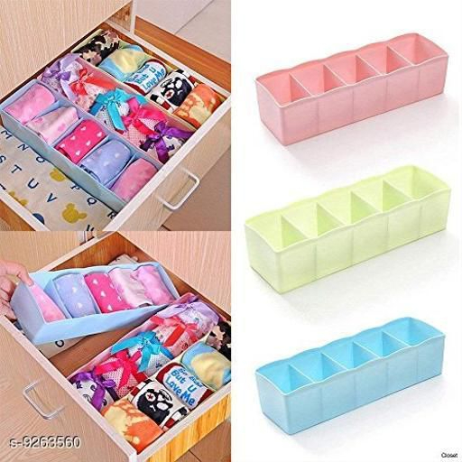 5-Grid Multipurpose Divider Storage Box | Cosmetic, Jewelry & Kitchen Organizer | Random Colors thumbnail 6