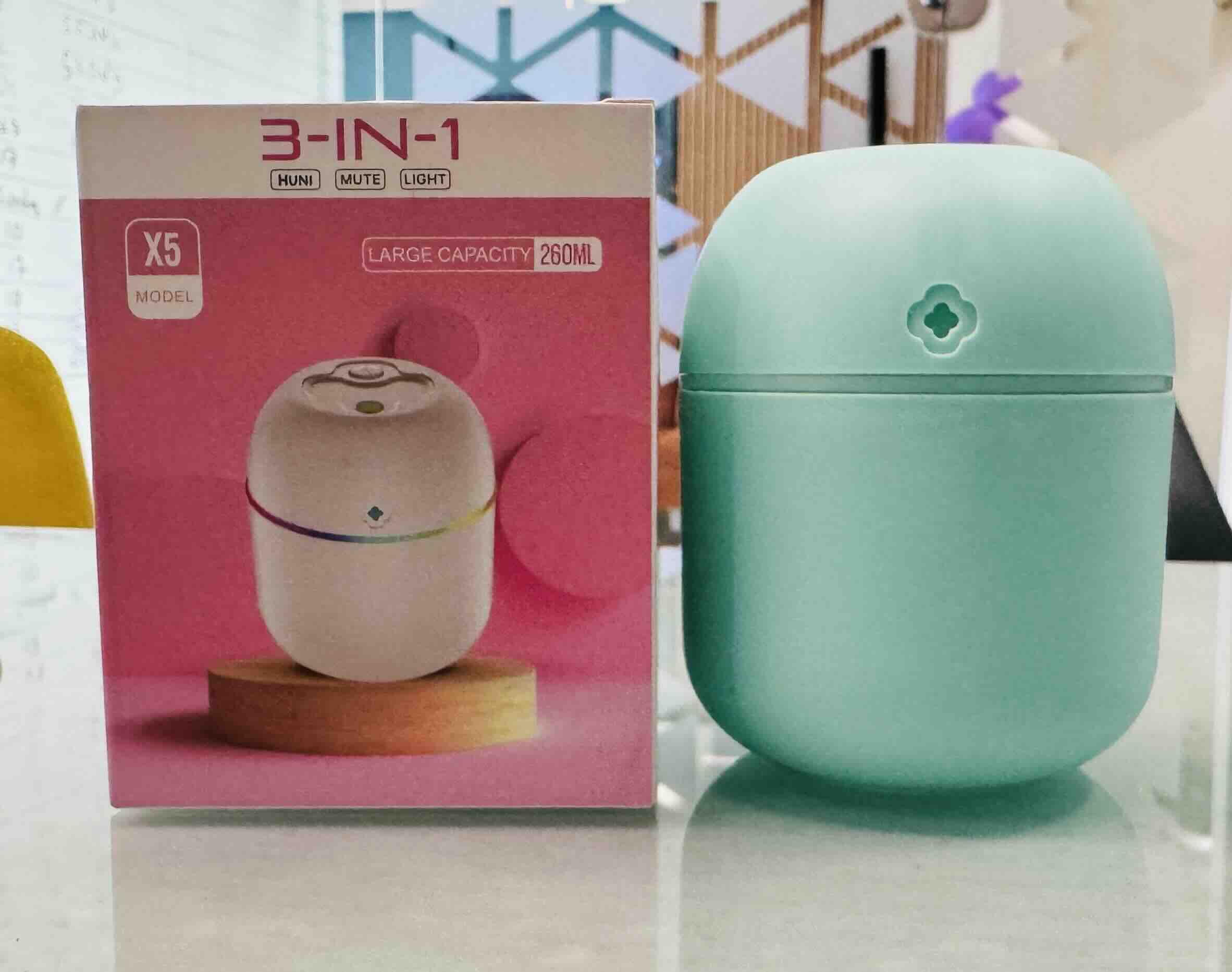 USB Portable 3-in-1 Air Humidifier | Mute, Colorful LED Light & Aromatherapy | For Home, Office & Car thumbnail 3
