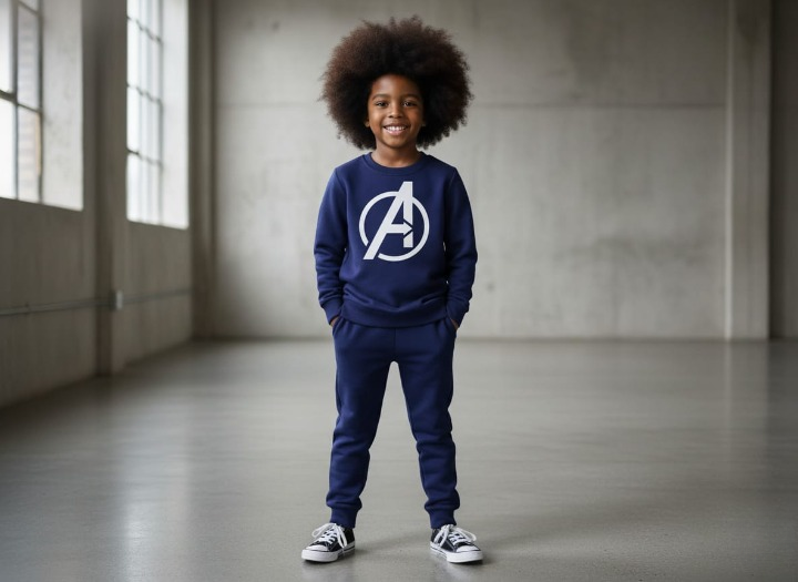 Avenger Printed Sweatshirt & Pajama Trouser Tracksuit for Kids | Winter Warm Fleece Clothing Set Outfit for Boys & Girls | FOR BABY AND KIDS