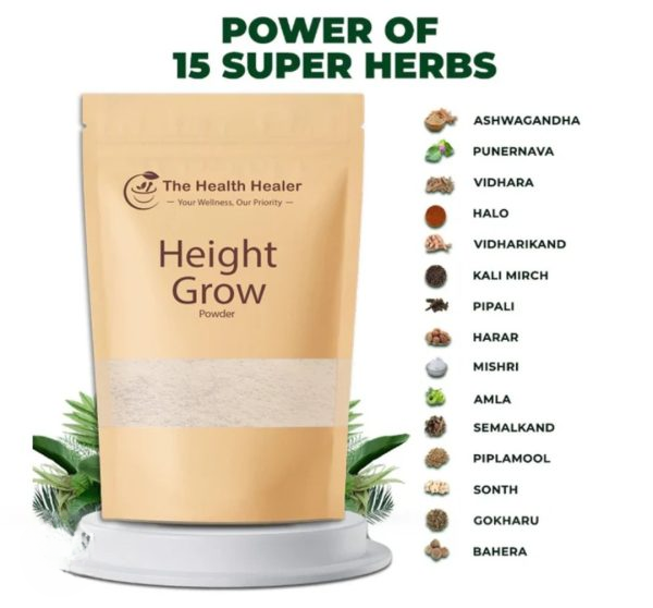 The Health Healer Height Grow Powder – 100% Natural Height Increase Supplement (60 Grams) thumbnail 2