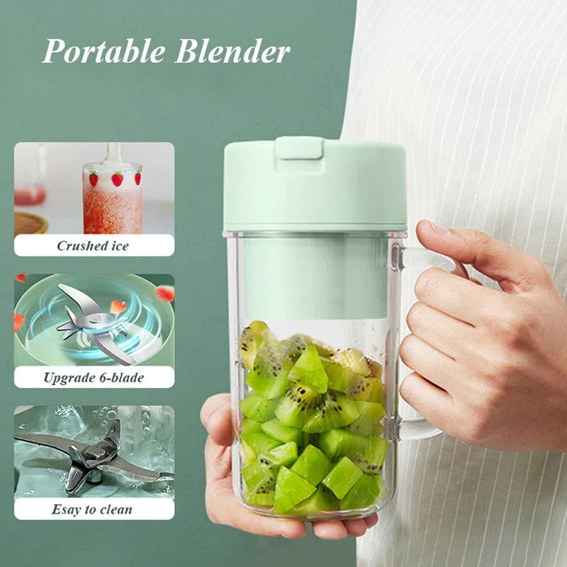 Crusher Juicer 2-in-1 Mini Portable Blender | USB Rechargeable | 6-Blade High-Speed Juicer | Random Color thumbnail 5