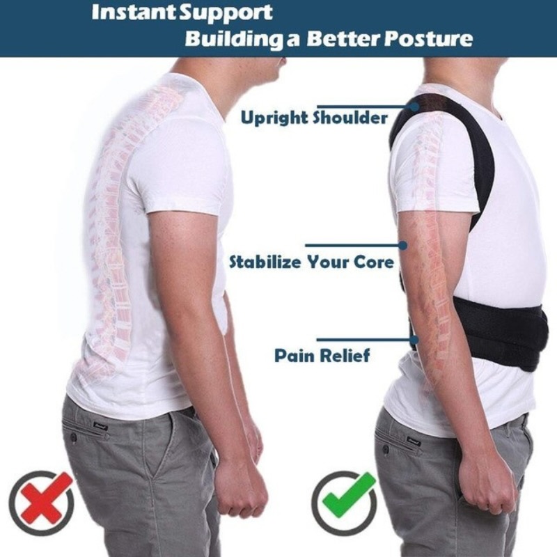 Back Pain Relief Posture Corrector Belt | Adjustable Support for Spine, Shoulder & Lumbar Alignment | Medium thumbnail 2