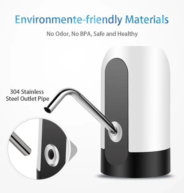 Portable Electric Automatic Water Pump & Dispenser | USB Rechargeable, Hygienic, Easy-to-Use thumbnail 4