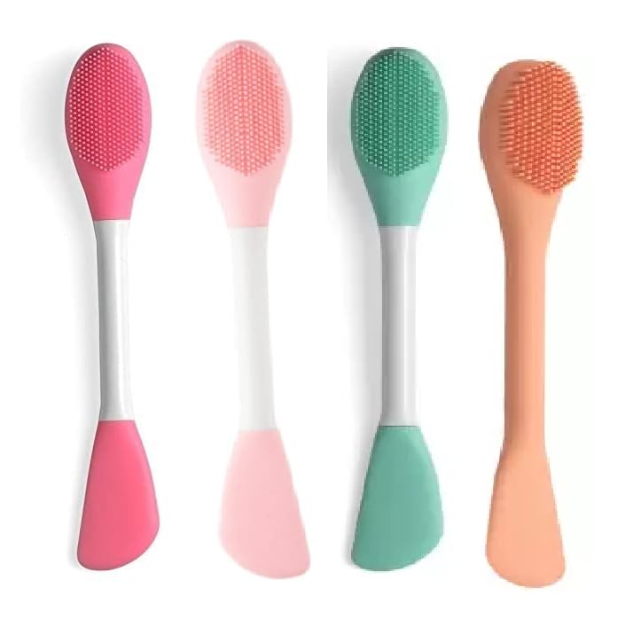 Double Ended Silicone Face Mask & Cleansing Brush | Soft Reusable Skincare Applicator | Pack of 2 thumbnail 8