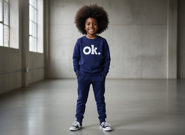 OK Printed Sweatshirt & Pajama Trouser Tracksuit for Kids | Winter Warm Fleece Clothing Set Outfit for Boys & Girls – Cozy & Trendy | FOR BABY AND KIDS thumbnail 2