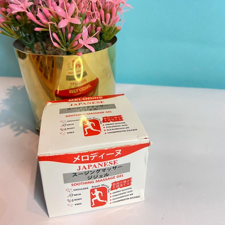 MELODINE Japanese Soothing Massage Gel | Fast-Absorbing Herbal Pain Relief Cream for Shoulder, Neck, Back & Knee thumbnail 5