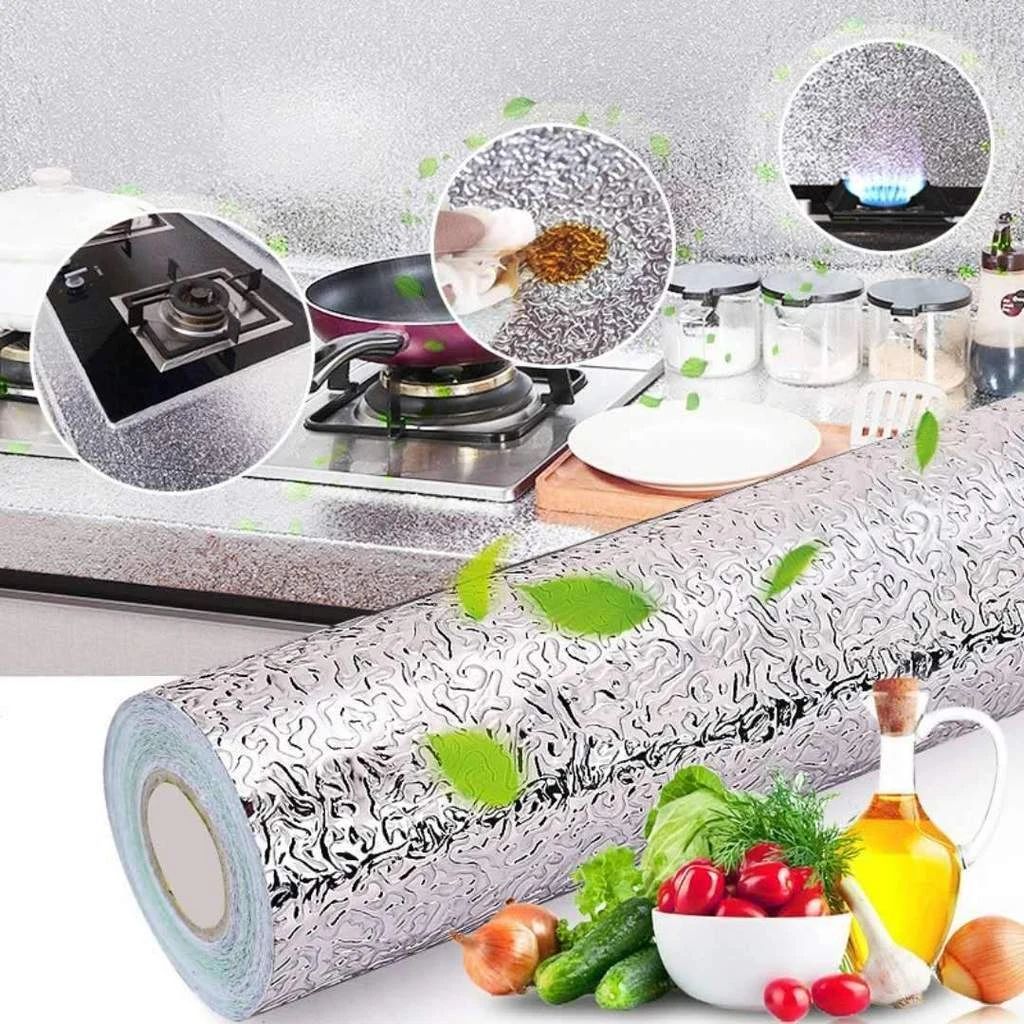 Silver Foil | Marble Sheet Sticker 60x200cm | Waterproof Self-Adhesive PVC Wallpaper for Furniture Walls thumbnail 3