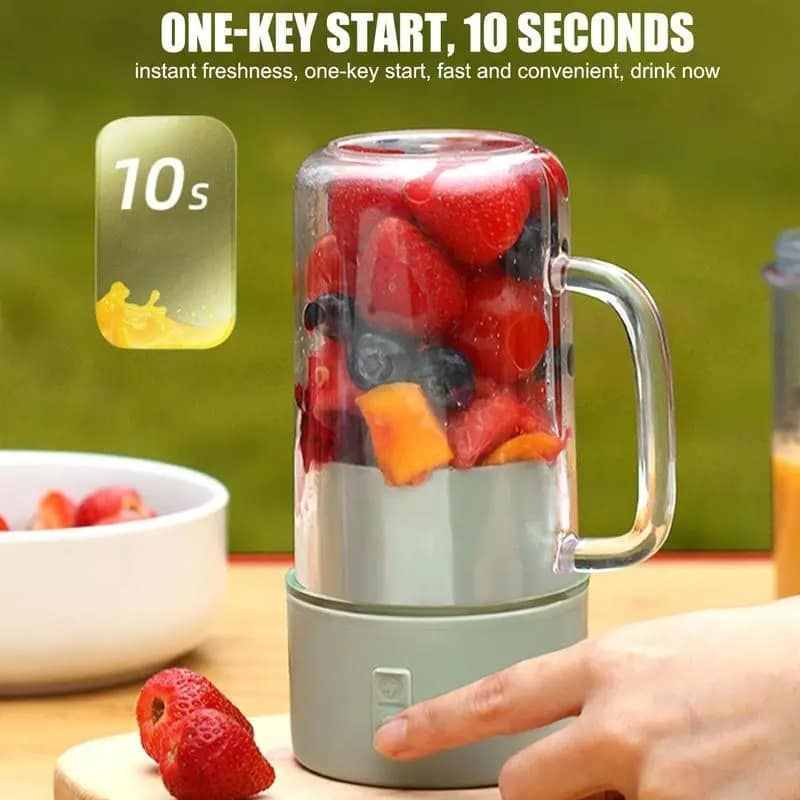 Crusher Juicer 2-in-1 Mini Portable Blender | USB Rechargeable | 6-Blade High-Speed Juicer | Random Color thumbnail 2