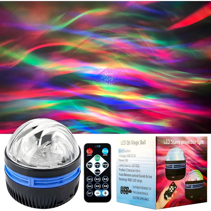 Q6 Mini LED Starry Projection Light with Remote Control | USB Galaxy Night Lamp thumbnail 6