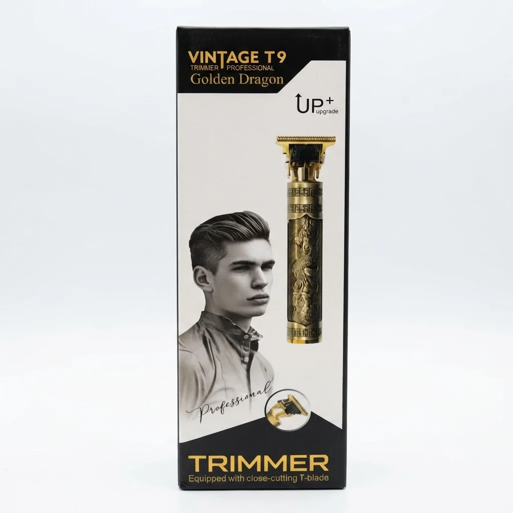 Professional T9 Hair & Beard Trimmer | Cordless USB Rechargeable | Plastic Body | Dragon Design thumbnail 4