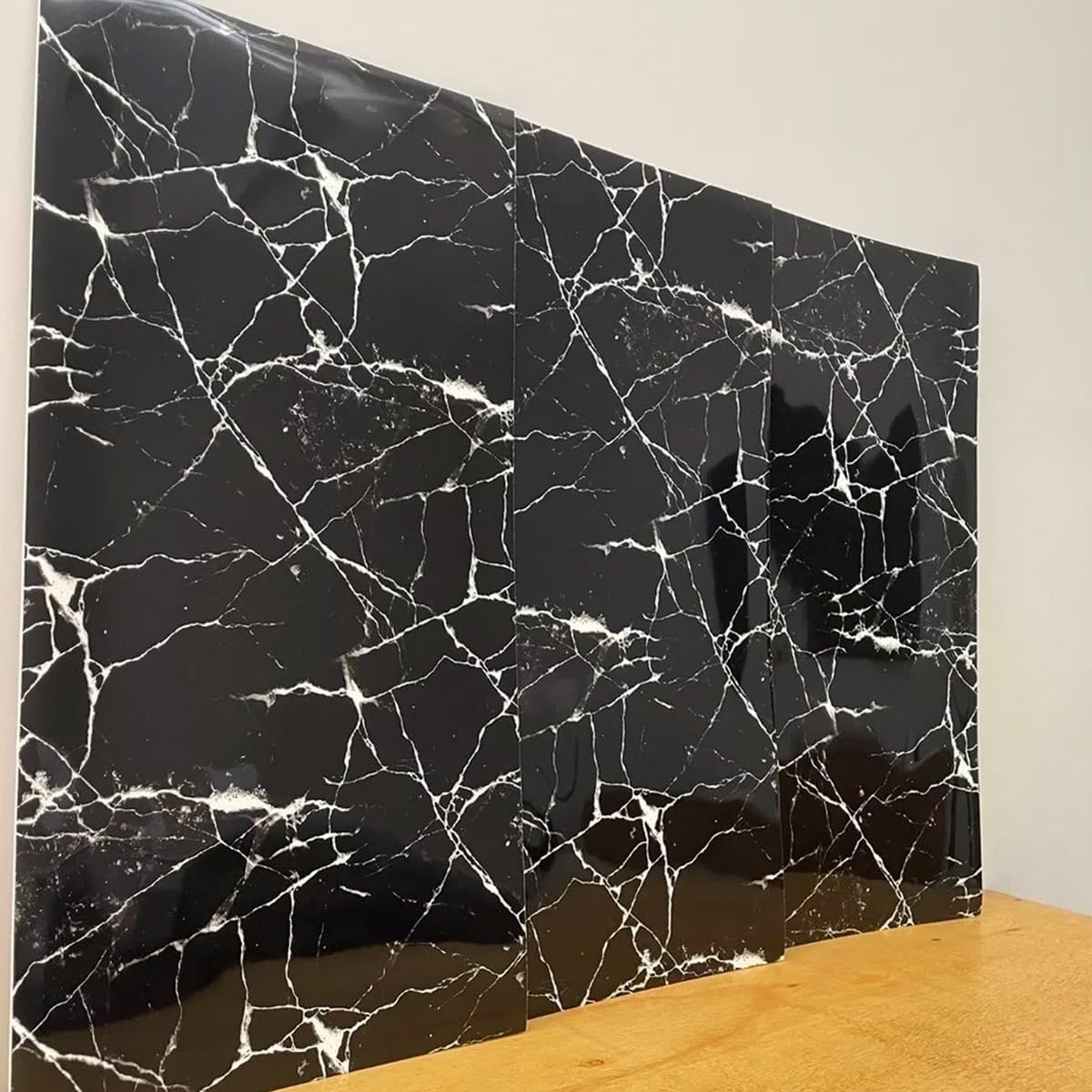 Black & White | Marble Sheet Sticker |  60x200cm | Waterproof Self-Adhesive PVC Wallpaper for Furniture Walls thumbnail 3
